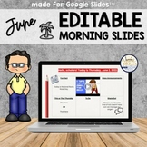 EDITABLE June Morning Meeting Slides made for Google Slides™