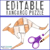 EDITABLE Kangaroo Craft Puzzle | Make an Australian Animal