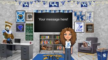 Preview of EDITABLE Kentucky Wildcats Football Bitmoji Classroom