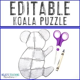 EDITABLE Koala Craft: Make your own Koala Theme or Austral
