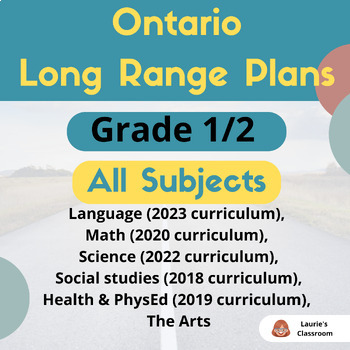 Preview of LONG RANGE PLANS, GRADE 1/2 – ALL SUBJECTS - EDITABLE