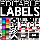 EDITABLE Labels BUNDLE