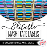 EDITABLE Labels - Black and Washi