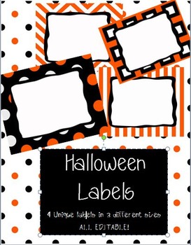 Preview of EDITABLE Labels - Halloween Pack