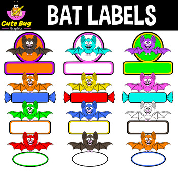 Preview of EDITABLE Labels / Name Tags - Bat Theme | Halloween Classroom Decor