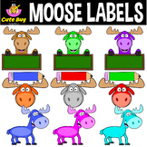 EDITABLE Labels / Name Tags - Moose Theme | Classroom Decor