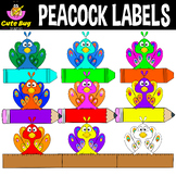 EDITABLE Labels / Name Tags - Peacock Theme | Classroom Decor