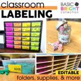 Editable Classroom Labels - Notebooks Teacher Toolbox Supp