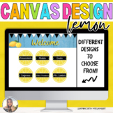 EDITABLE Lemon Canvas & Schoology Design Buttons, Headers,