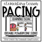 EDITABLE Lesson Pacing PowerPoint Slides Distance Learning