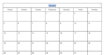 Preview of EDITABLE Lesson Plan Template Calendar with DATES - accurate forever!