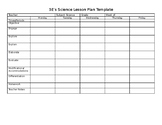EDITABLE Lesson Plan Templates: 5 E's of Science NGSS & St