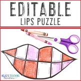 EDITABLE Lips: Create a Valentines Day Activity, Card, or 
