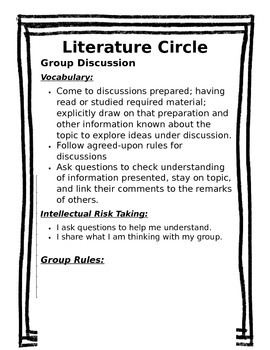 Preview of EDITABLE Literature Circle Packet