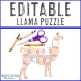 EDITABLE Llama Craft: Great for a Bulletin Board or Classr