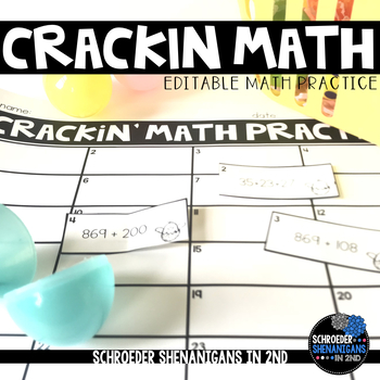 Preview of EDITABLE MATH PRACTICE EGG HUNT