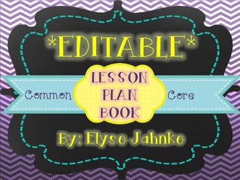 Preview of *EDITABLE* MATH WORKSHOP LESSON PLAN BOOK