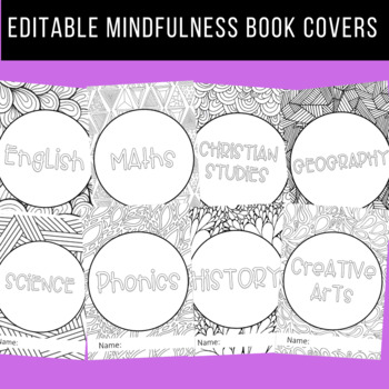 EDITABLE MINDFULNESS BOOK COVERS OR TITLE PAGE