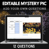 EDITABLE MYSTERY PUZZLE TEMPLATE  | New Year Themed | 12 Q