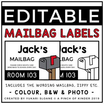 Preview of EDITABLE Mail Bag Labels #2