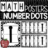 EDITABLE Math Number Posters with Number Dots {Black and W