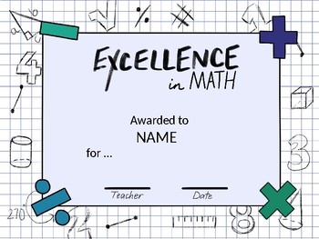 math certificate templates for kids