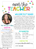 EDITABLE Meet The Teacher Letter