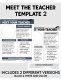 EDITABLE Meet The Teacher Template 2