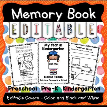 Preview of Journal of special days in Preschool PreK or Kindergarten EDITABLE