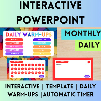 Preview of EDITABLE | Microsoft: PowerPoint | Daily Warm-up's | 10-Min Timer (INTERACTIVE)