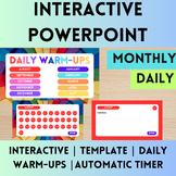 EDITABLE | Microsoft: PowerPoint | Daily Warm-up's | 10-Mi