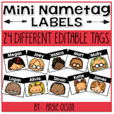 EDITABLE Mini Name Tag Labels