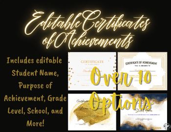 Preview of EDITABLE Modern Award Certificates Upper Elementary - High School Teacher Awards