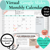 EDITABLE Monthly Calendar Google Slides, Google Slides Cal