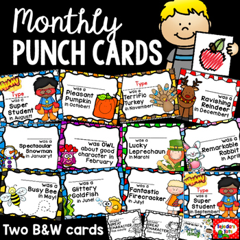 Punch Cards { Editable } Super Hero Classroom Theme in 2023