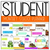 EDITABLE Monthly Student Planner and Binder Templates
