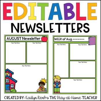 Preview of EDITABLE Monthly and Weekly Newsletter Templates