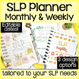 EDITABLE Monthly and Weekly SLP Planner