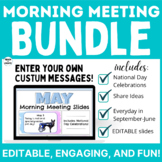 EDITABLE Morning Meeting Slides with National Days Celebra