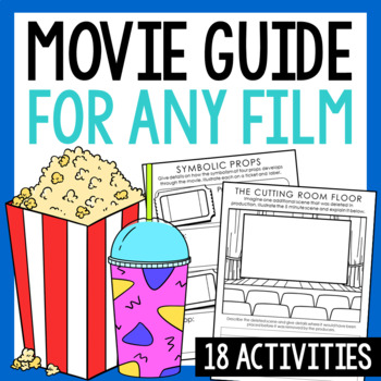 Preview of EDITABLE Movie Guide Study Activity for ANY Film or Musical | Generic Worksheets