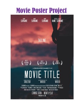 Preview of EDITABLE Movie Poster Project for Literature Circles