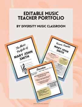 Preview of EDITABLE Portfolio For Music Teachers In Google Slides!