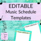music tour schedule template