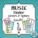 EDITABLE Music Teacher Binder Covers & Spines - Teal & Blooms