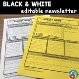 EDITABLE NEWSLETTER BLACK AND WHITE