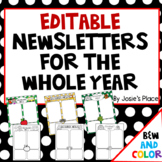 Editable Newsletters for the Year -  September FREEBIE!