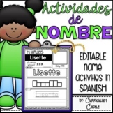EDITABLE Name Activities in Spanish {Actividades de Nombre}