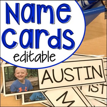 Preview of EDITABLE Name Cards