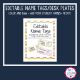 EDITABLE Name Plates - Tags