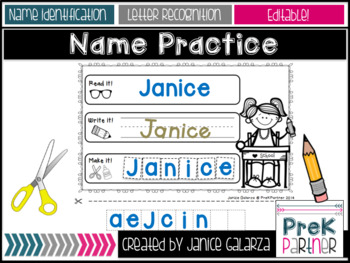 Preview of EDITABLE Name Practice